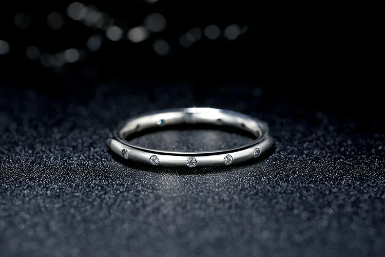 Sterling Silver Jewelry Ring Simple Classic Zircon S925 | Украшения и аксессуары