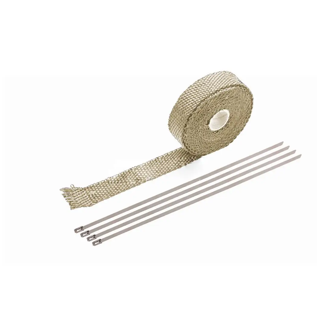 General Car Motorcycle Heat Exhaust Wrap Roll with Stainless For cars motorcycle etc Ties Steel | Автомобили и мотоциклы