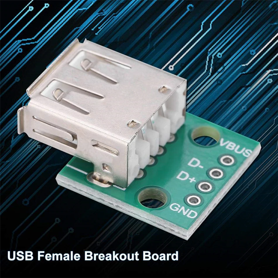 20 шт Тип USB в муфтовый стыковочный переводник коммутационная плата 2 54 мм Шаг