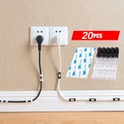 20 шт. Белый Органайзер для кабелей с вязкостью, зажим для кабеля, аккуратный держатель для зарядного USB-кабеля, Домашний Настольный самоклеящийся зажим