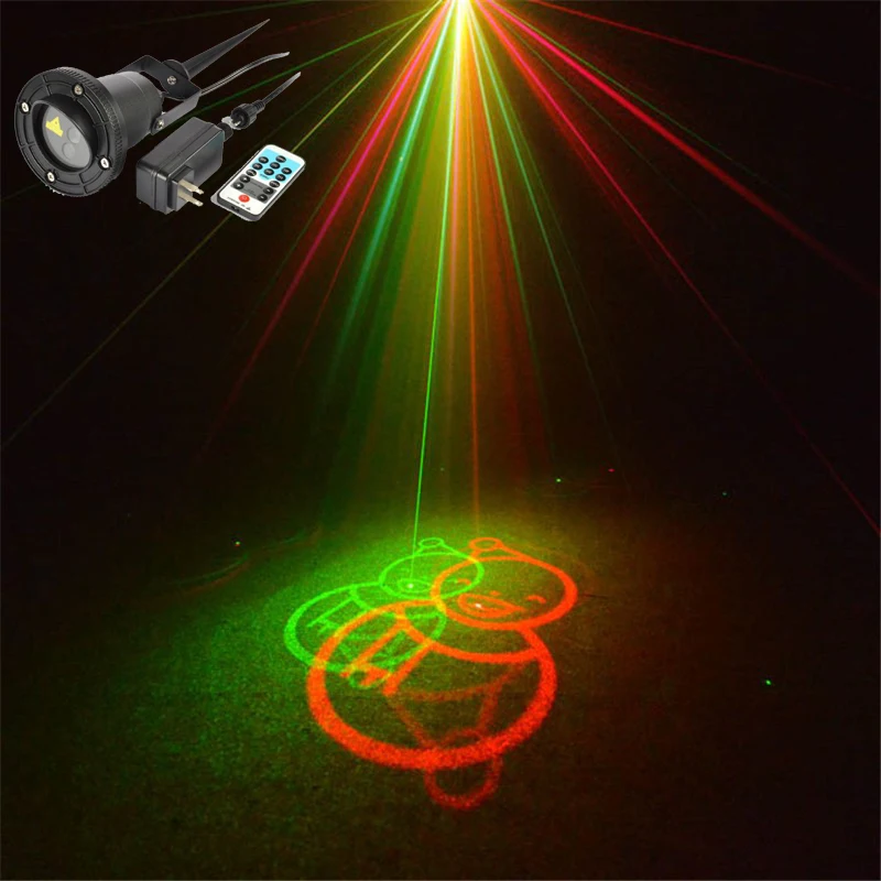 RG наружный лазерный свет проектор гобо рождественское освещение для душа с