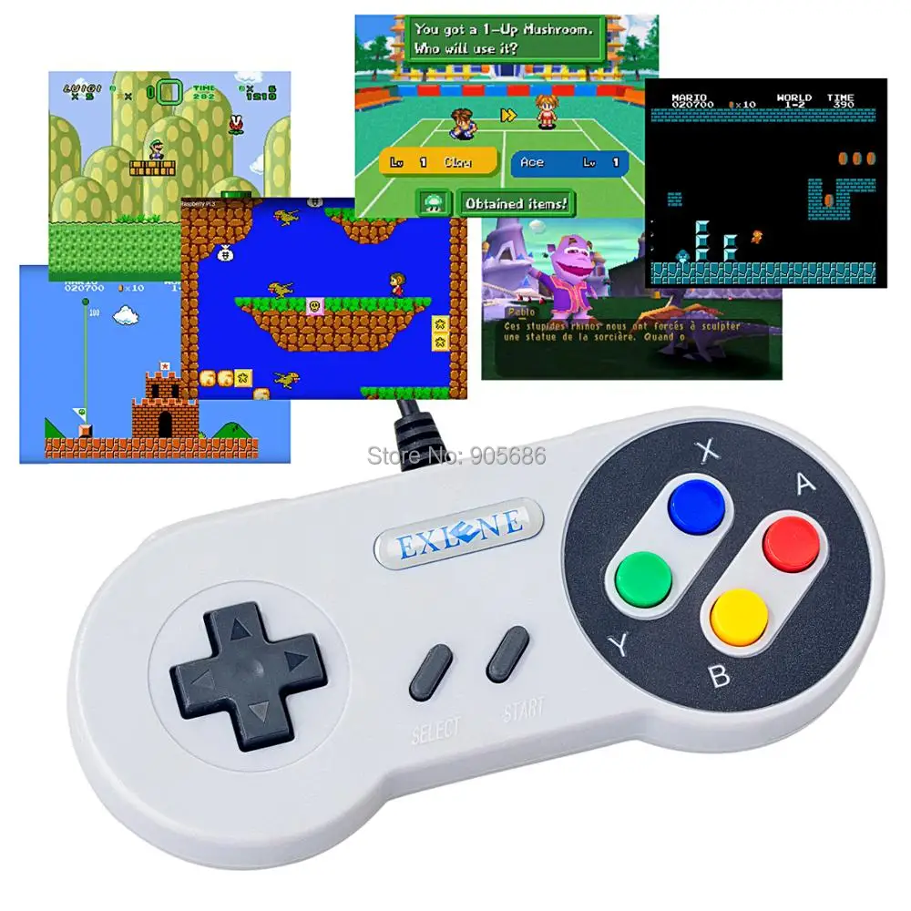 Игровой джойстик Exlene геймпад для SNES 3 м USB ПК и Windows|Геймпады| |