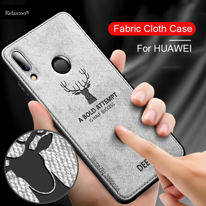 Тканевый чехол для huawei p 20 30 lite p20 p30 light pro мягкая силиконовая рамка задняя крышка
