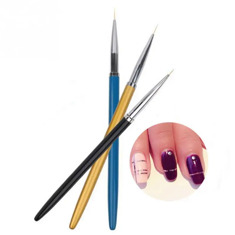 Новый 3 шт. дизайн ногтей линии живопись ручка кисточки Professional высокое качество