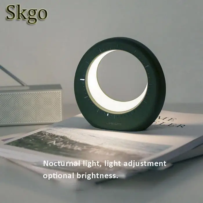 Современная яркость регулируемая usb зарядка часы белый черный светло зеленый