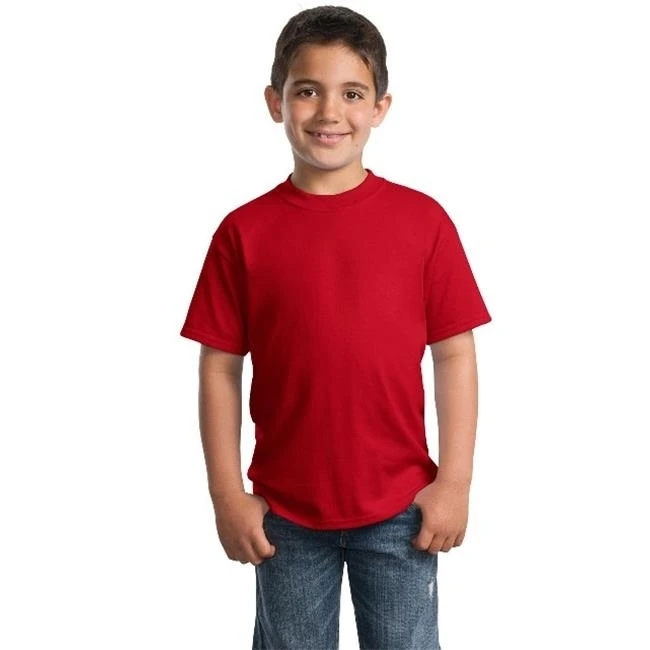 Port &amp Company PC55Y Youth Core Blend Tees Red - Small |