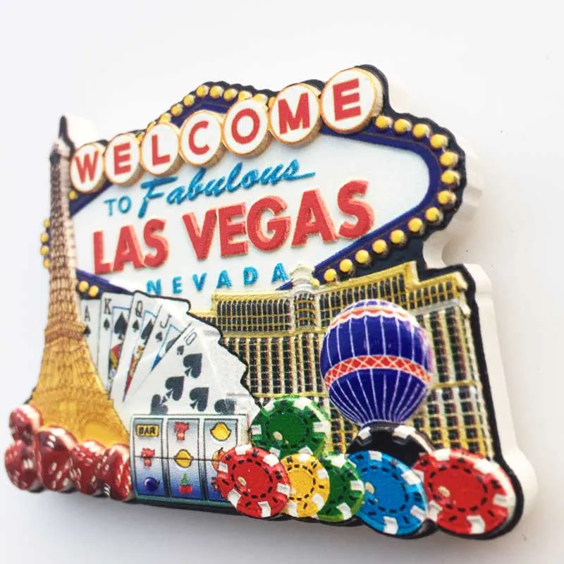 Lychee Las Vegas живописные магниты на холодильник известные Ландшафтные и сувениры