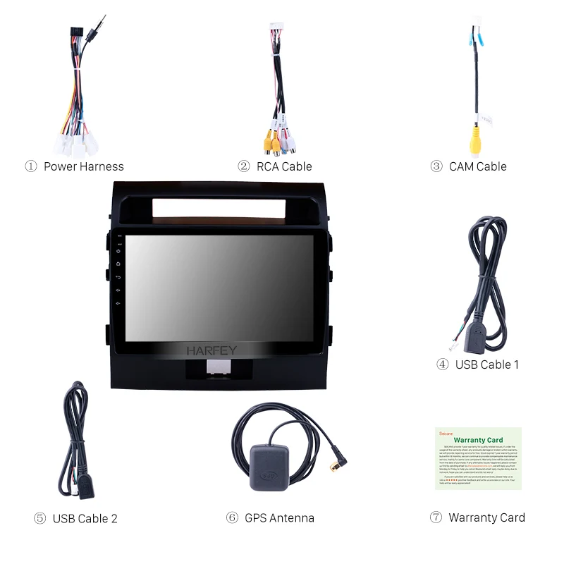 Harfey 10 1 &quotAndroid 7.1.1 GPS автомобильный радиоприёмник для 2007-2017 Toyota Cruiser FJ