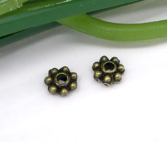 

DoreenBeads 1000 бронзовые тона Крошечные маргаритки бусины 4 мм фурнитура (B05149), yiwu