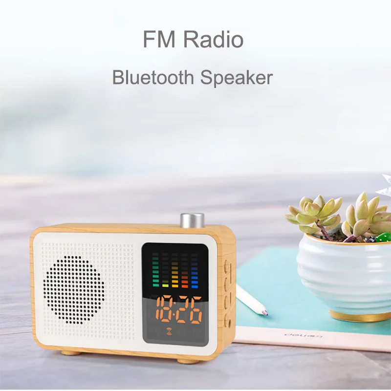 CLAITE MSK 102 3 в 1 перезаряжаемый bluetooth динамик радио Будильник поддержка AUX TF