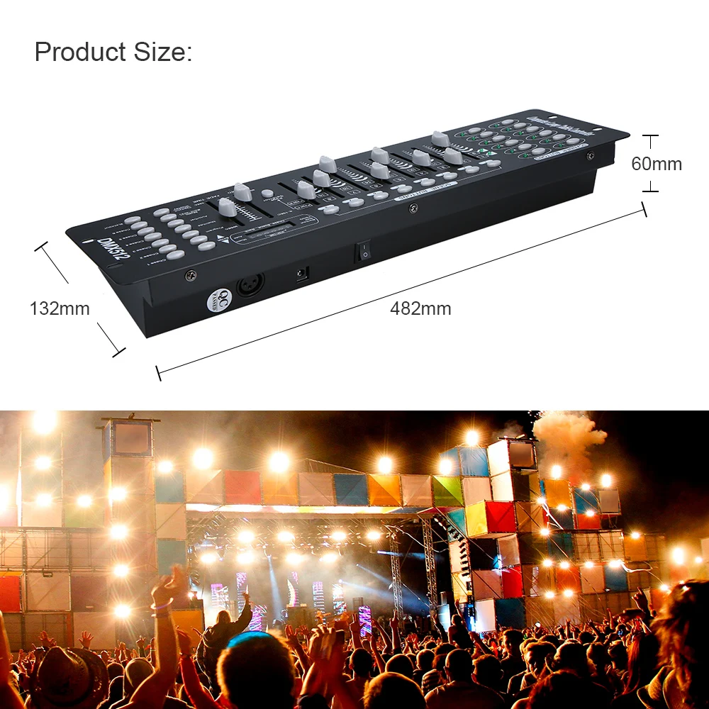 

NEW Mini 192 Channels DMX512 16CH Controller Console Stage Lighting Operator Equipment for Party Bar DJ Club School Concert