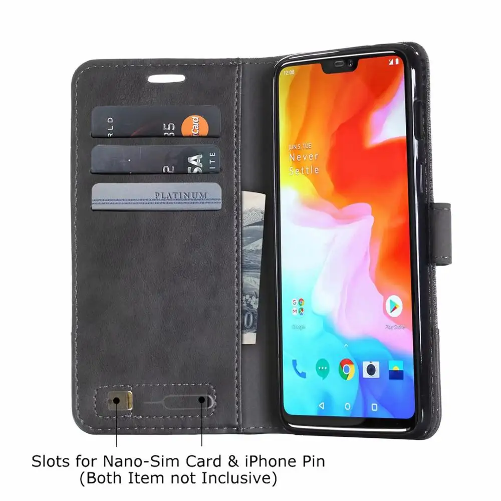 Чехол книжка для телефона OnePlus 7T 7 pro 6 6T 5 5T 3 3T силиконовый чехол бумажник из ТПУ