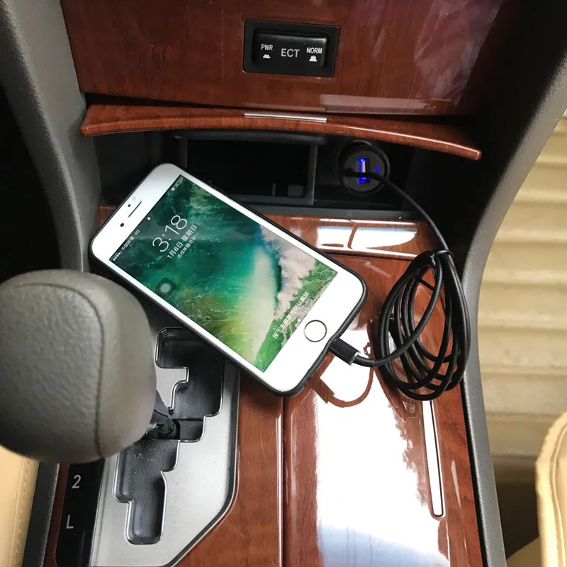 Аксессуары USB Автомобильное зарядное устройство для iPhone Samsung Быстрая зарядка saab 9