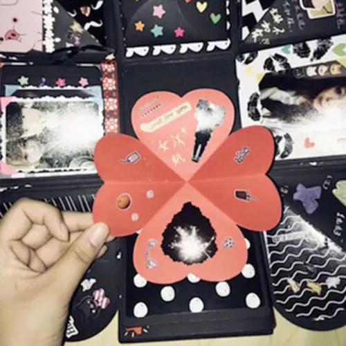 DIY Surprise Explosion Box Memory Scrapbook Photo Album Kits Anniversary Gift | Дом и сад