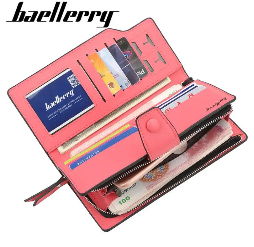 

Новые модные женские кошельки, длинный многофункциональный кошелек, кошелек из искусственной кожи, женский клатч, держатель для карт, вмест...