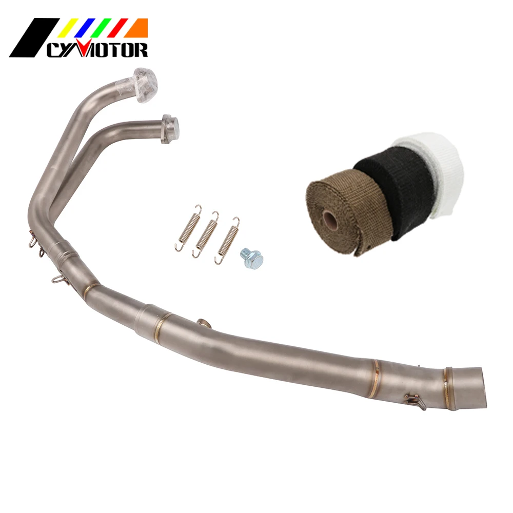 Motorcycle Middle pipe Full System Exhaust For Yamaha YZF R3 R25 2014 2015 2016 2017 2018 MT-03 MT03 MT 03 16 17 18 | Автомобили и