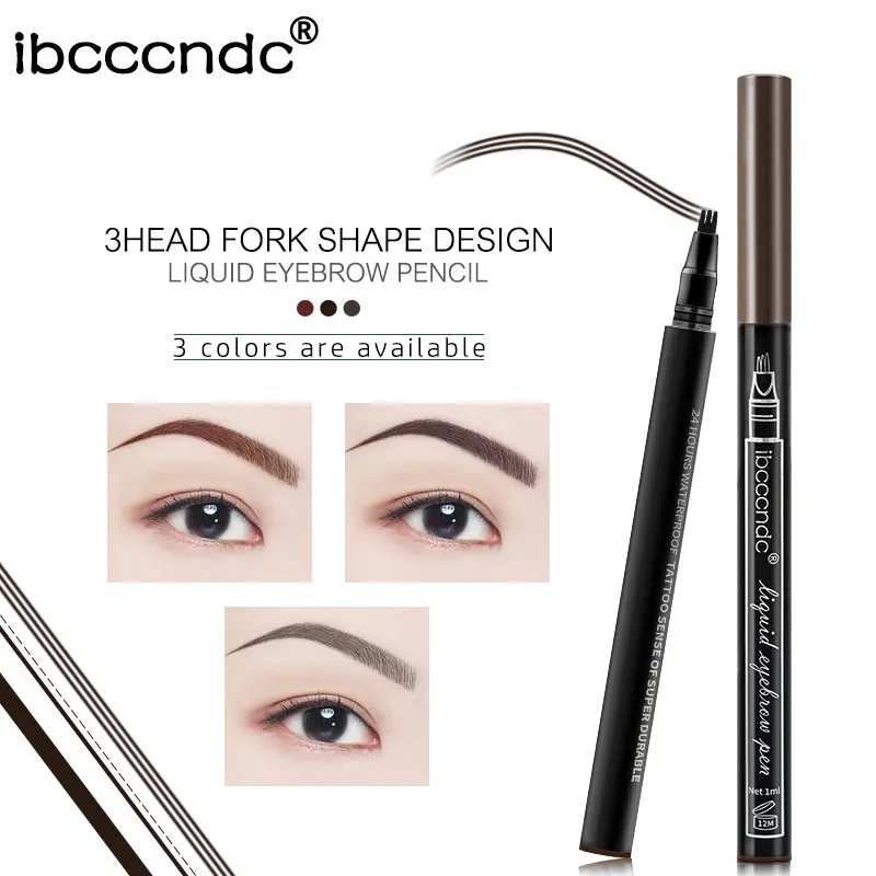 3 цвета легко использовать карандаш для бровей Microblading Татуировка ручка