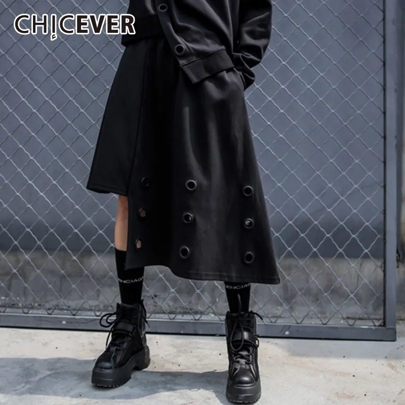CHICEVER 2019 весенние женские юбки эластичные с высокой талией свободные