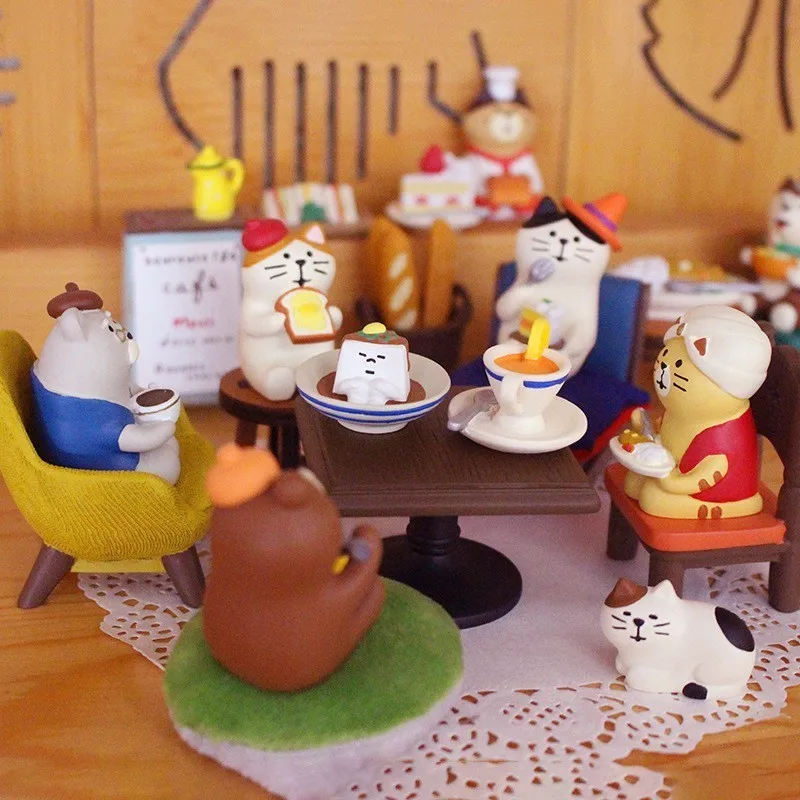 Миниатюрный милый продавец хлеба выпечки кофе магазин украшения Shoot Prop Смола