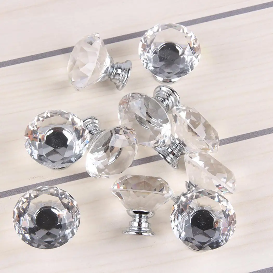 bookcases drawers Modern dresser Knobs cupboards Crystal Drawer Cabinet Transparent Handles New Pull Home Cabinets | Обустройство