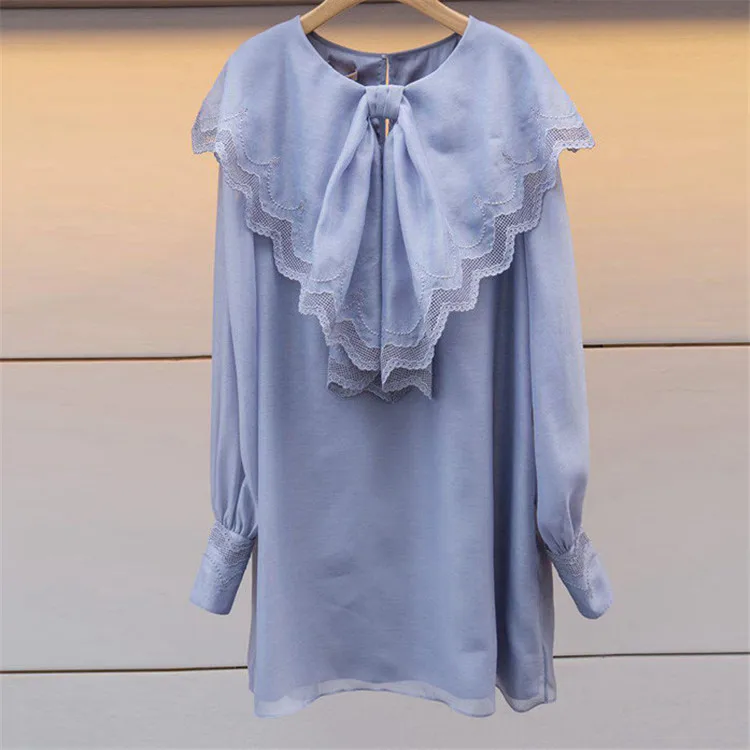 DEAT 2020 New Summer Women Clothes Ruffles Lantern Sleeves Chiffon Sweet Girl's Long Shirt Female Dresses Tide WF06905l | Женская