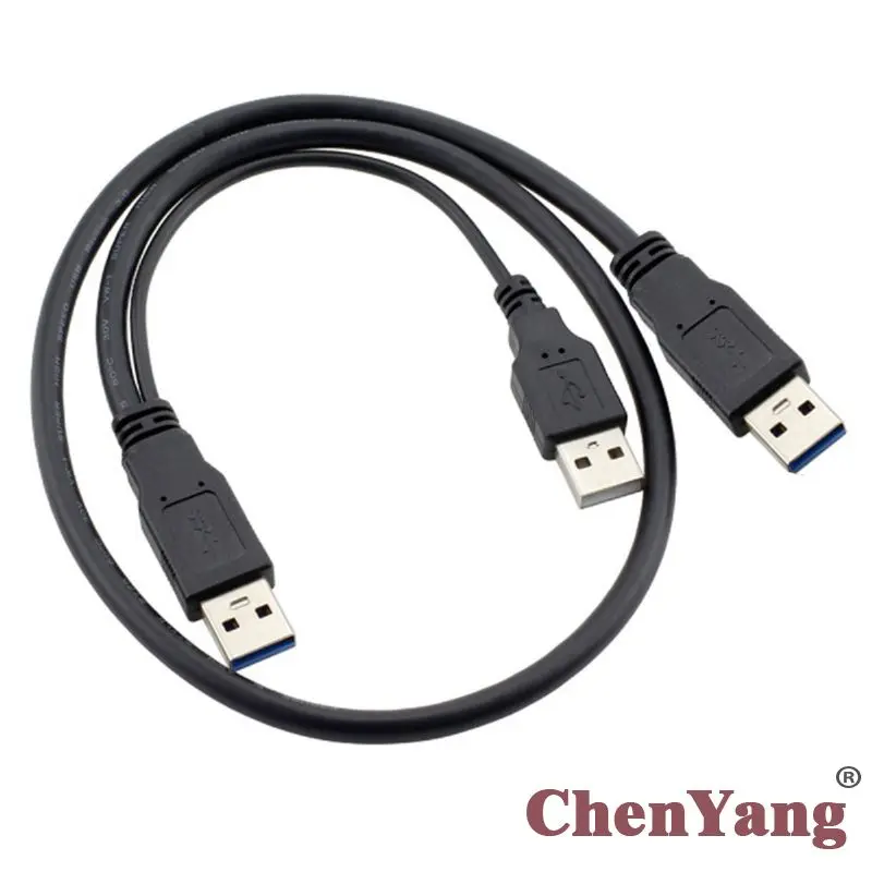 

Chenyang USB 3.0 Male to Dual USB 3.0 A Male Data Cable With Extra USB Power for Mobile Hard Disk