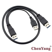 chenyang usb 3 0 male to dual usb 3 0 a male data cable with extra usb power for mobile hard disk