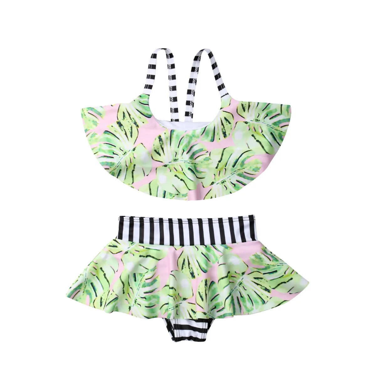 Hot Family Matching Swimwear Mother Daughter Women Kids Floral Two piece 2019 New Brand Summer Tops+shorts | Мать и ребенок