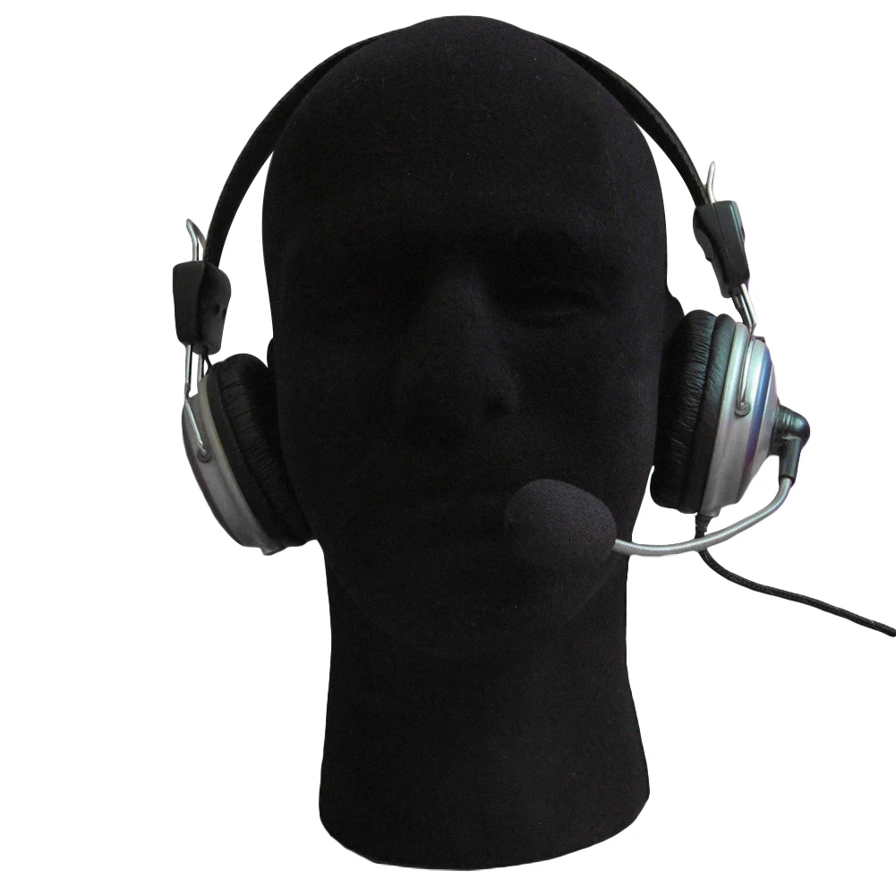 Male Foam Flocking Head Model Glasses Headset Wig Display Stand Tool Mannequin Arts Crafts &amp Sewing | Дом и сад