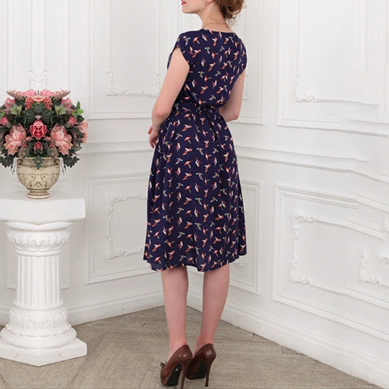 Women's Summer Lace-Up Dress Short Sleeve Casual Sundress Clubwear Belt Party | Женская одежда