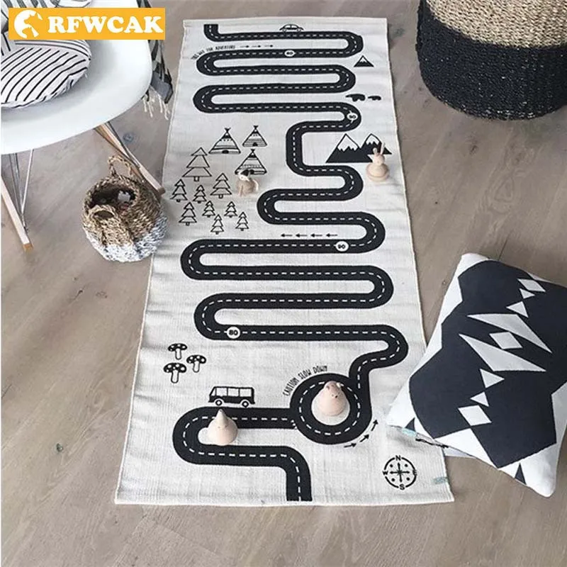 RFWCAK 70x180 см домашние Приключения пазл детский игровой коврик для ползания