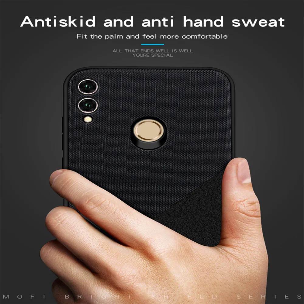 MOFi For Huawei Honor 8X Case Play back cover Mate 20 Pro silicone edge fabric phone case for huawei Enjoy 9 Plus capa |