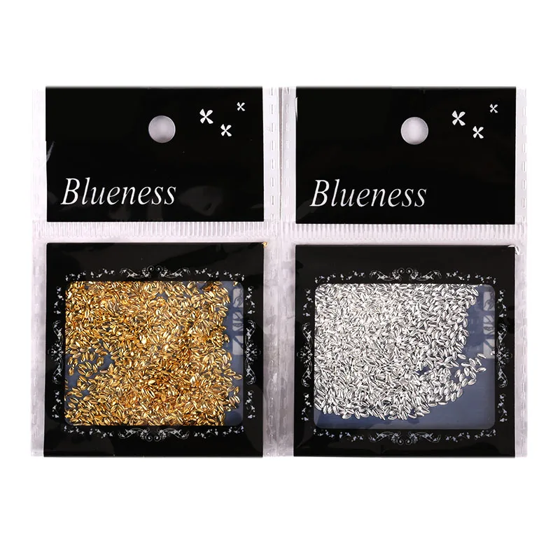Blueness 3D золотой серебряный сплав для маникюра художественные украшения 1000