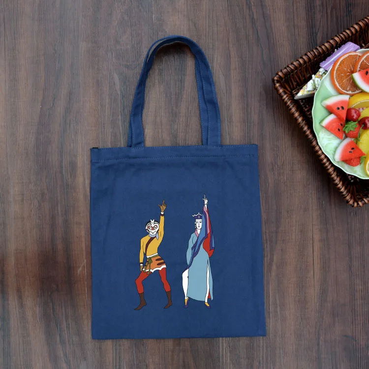 Холщовые сумки на плечо с принтом из мультфильма молнии новинка 2019 модные