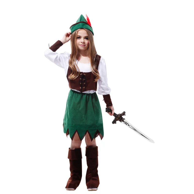Children Halloween Costumes Peter Pan Cosplay Princess Carnival Party Girls Fancy Dress Masquerade Suit | Детская одежда и обувь