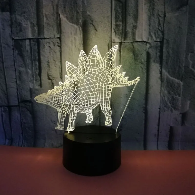 YIMIA новинка подарок USB 7 цветов Изменение динозавра светодиодный ночник 3D