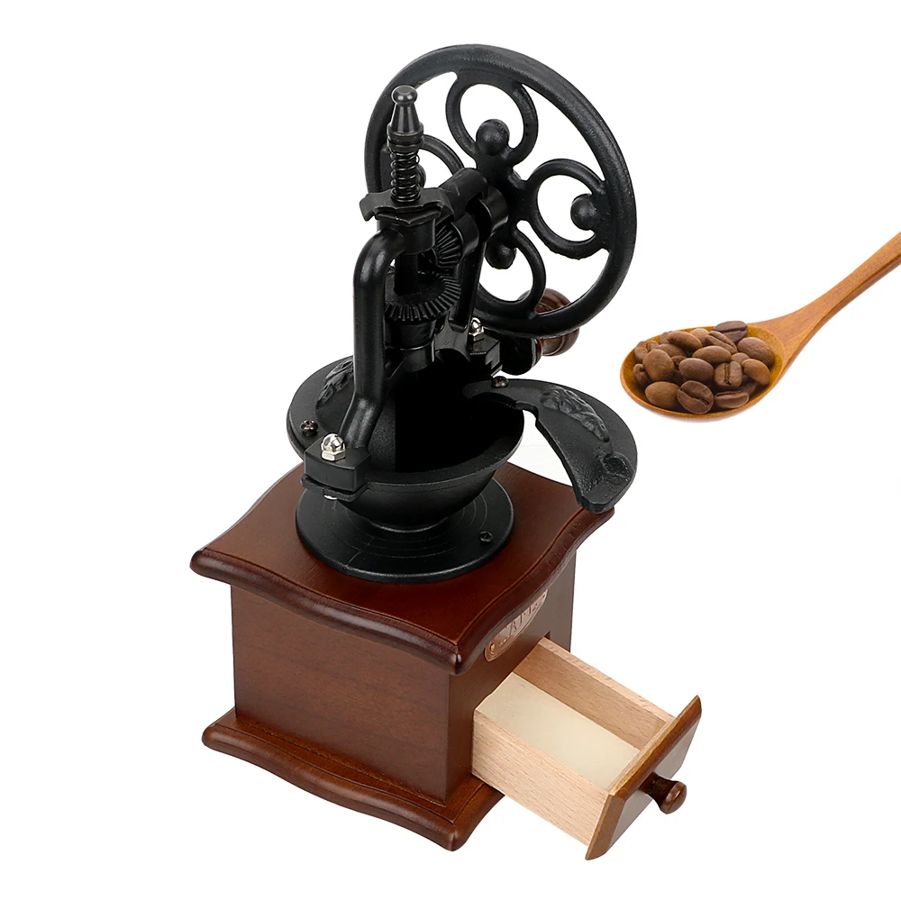 Hand -held Coffee Mills Braam Ceramic Millstones Classic Wood Giant Wheel Design | Дом и сад