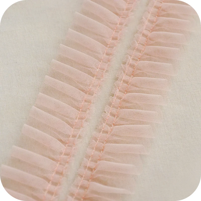 Лидер продаж плиссированное Сетчатое гипюровое кружево шириной 5 см поставка