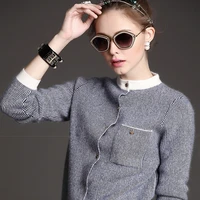 long sleeve cardigans sweaters women 2018 spring autumn new cashmere wool baseball cardigans o neck strped sweaters knitted coat