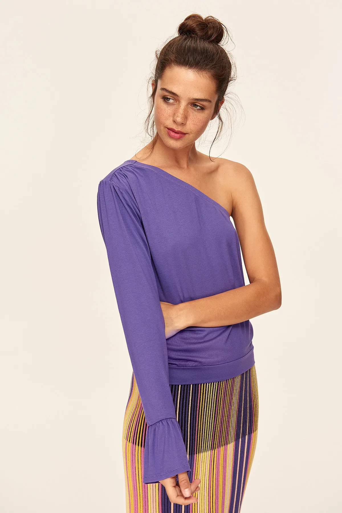 Trendyol с одной ручкой Фиолетовый Трикотажные топы TCLSS18OD0021| |