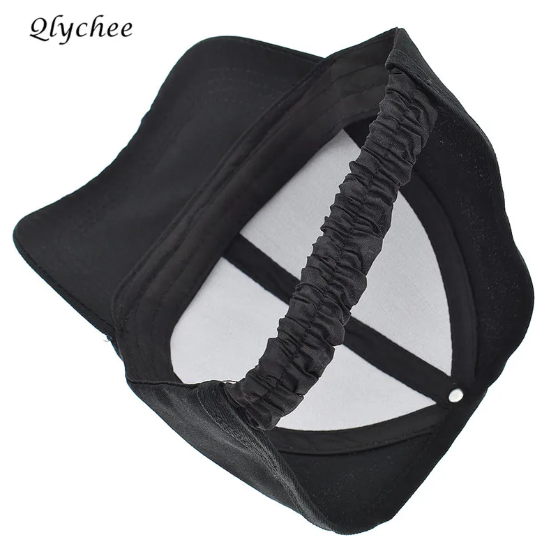 Qlychee для женщин хвост козырек шляпа черный хлопок эластичный Женский Бейсбол