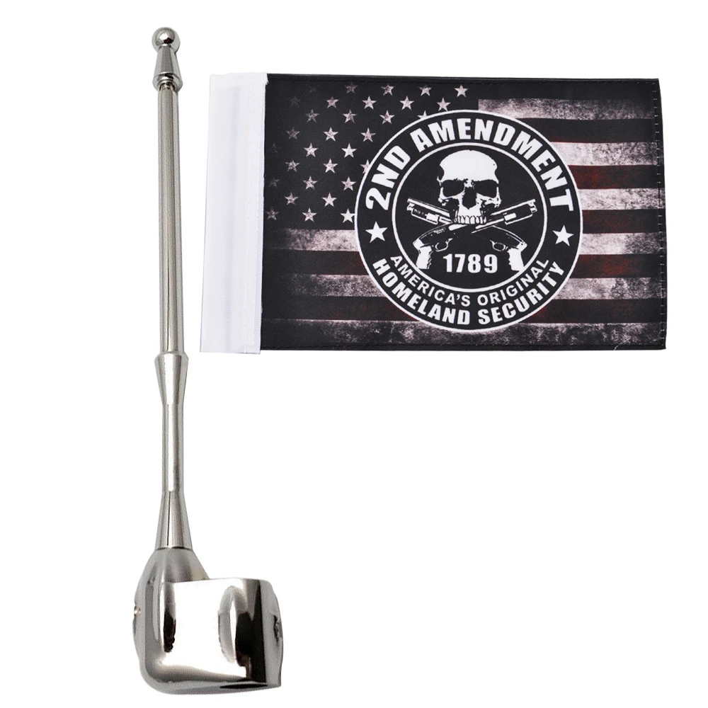 

Motocycle Flag Side Mount Luggage Rack Antenna Vertical Flag Pole Fits For Honda GoldWing GL1800 GL1500 01-11 For 0.6 Inch Tube