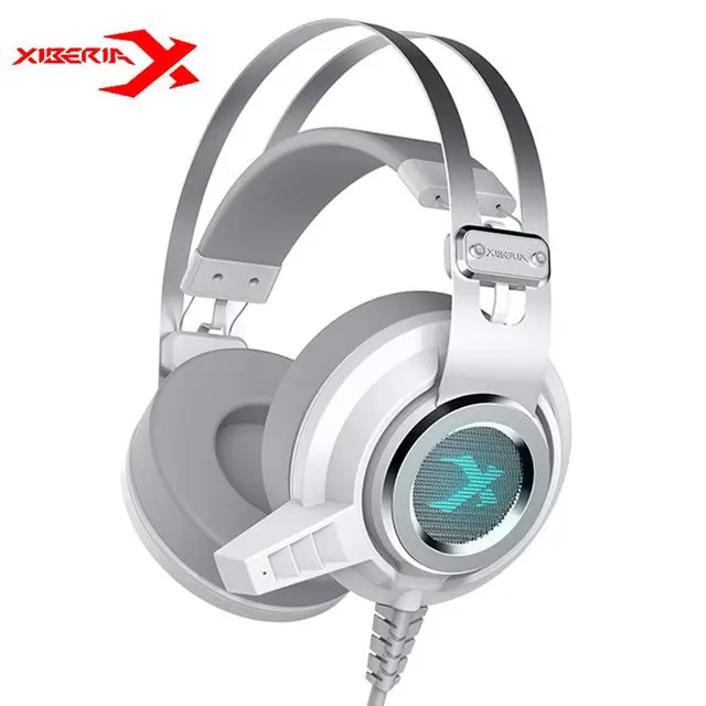 Top XIBERIA V2 7 1 проводные Игровые наушники с объемным звуком Светящиеся светодиодный