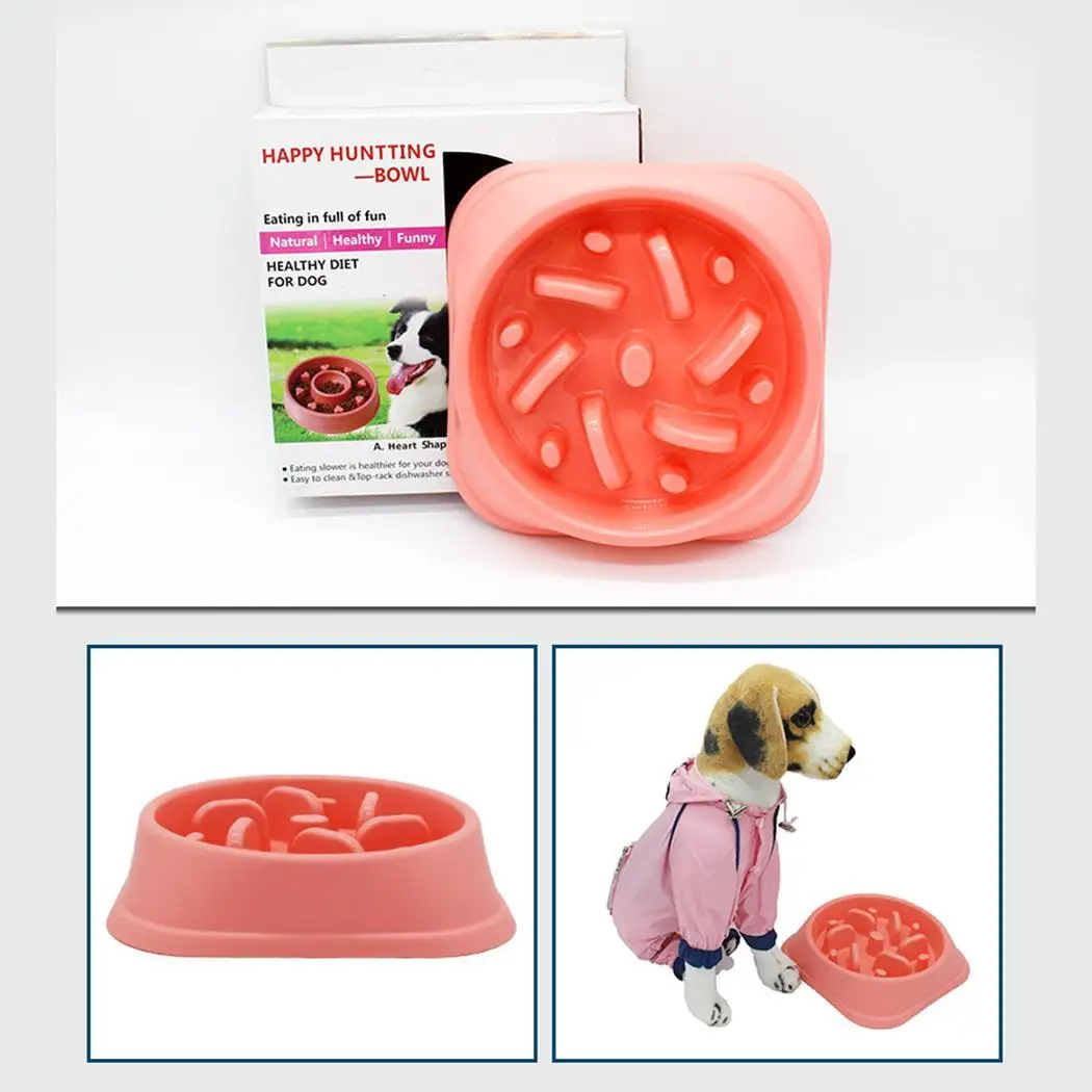 Миска для медленной еды домашних животных с защитой от быстрого заглатывания