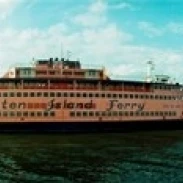 Паром в реке Статен Айленд паром Нью Йорк штат США плакат печать (15x6)|Таблички и