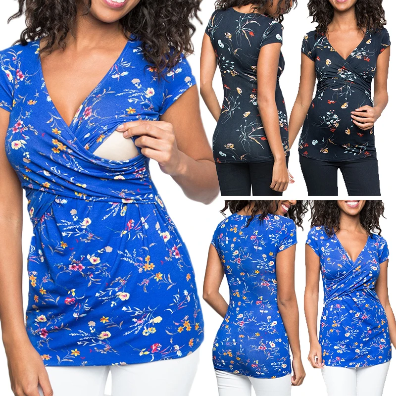 Топы для беременных женщин топы грудного вскармливания v образный вырез