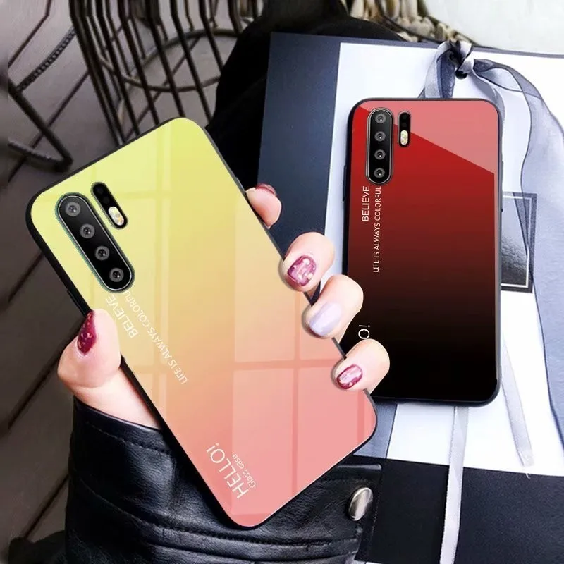 Чехол для телефона CHYI Huawei P20 Lite P30 Pro роскошные Мобильные аксессуары стеклянный