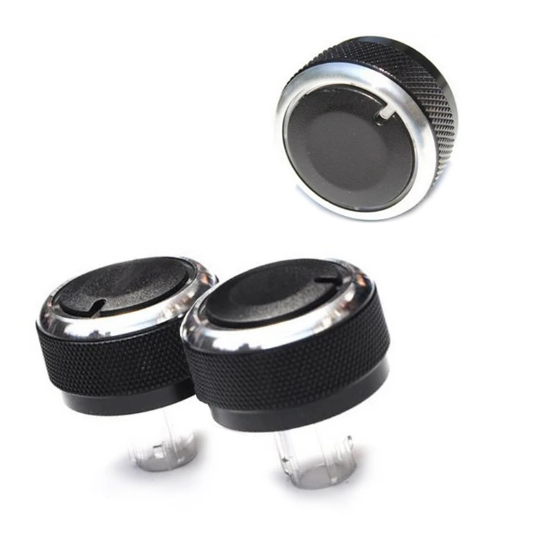 3Pcs Car Air conditioning conditioner Knob Control Button Aluminum Alloy For VW Lavida/Bora/Touran/Magotan/new Sagitar Octavia | Автомобили