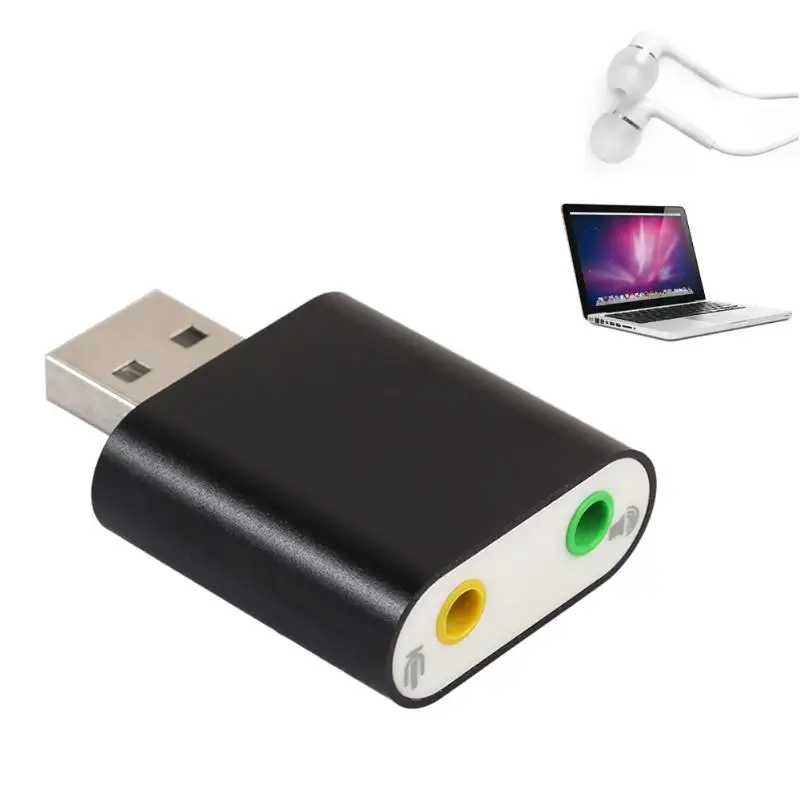 Алюминиевый сплав тонкий Виртуальный USB 7 1 канал аудио стерео звуковая карта