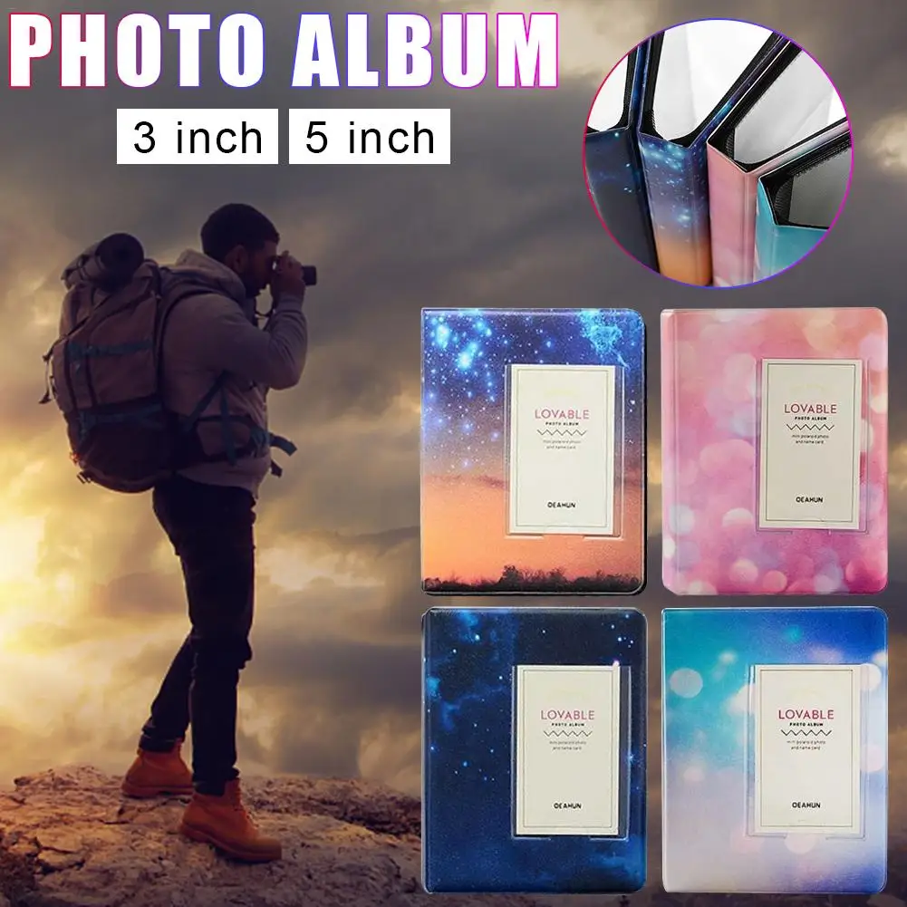 3 дюймов Polaroid Камера фотоальбом Красочные звездное небо серии искусственная кожа